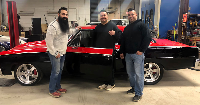 The Ruiz brothers (left to right): Joey, Robbie and Ziggy of Ruiz Landscaping and Hot Rides Auto Body in Northbrook. | Glenbrook Auto Parts
